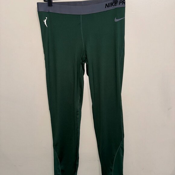 Nike WNBA Team Player Issue Compression Pants Green Womens CW4249-323 NEW - Picture 2 of 16